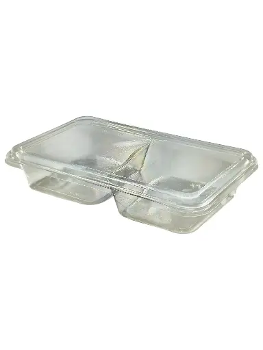 [EMBPOX-B04-2CX140] Barquette B04-2Compartiments (140pcs) L27 x l18 x H5 cm